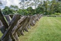 Buck Rail Fence on Groundhog Mountain - Blue Ridge Parkway, Virginia, USA Royalty Free Stock Photo